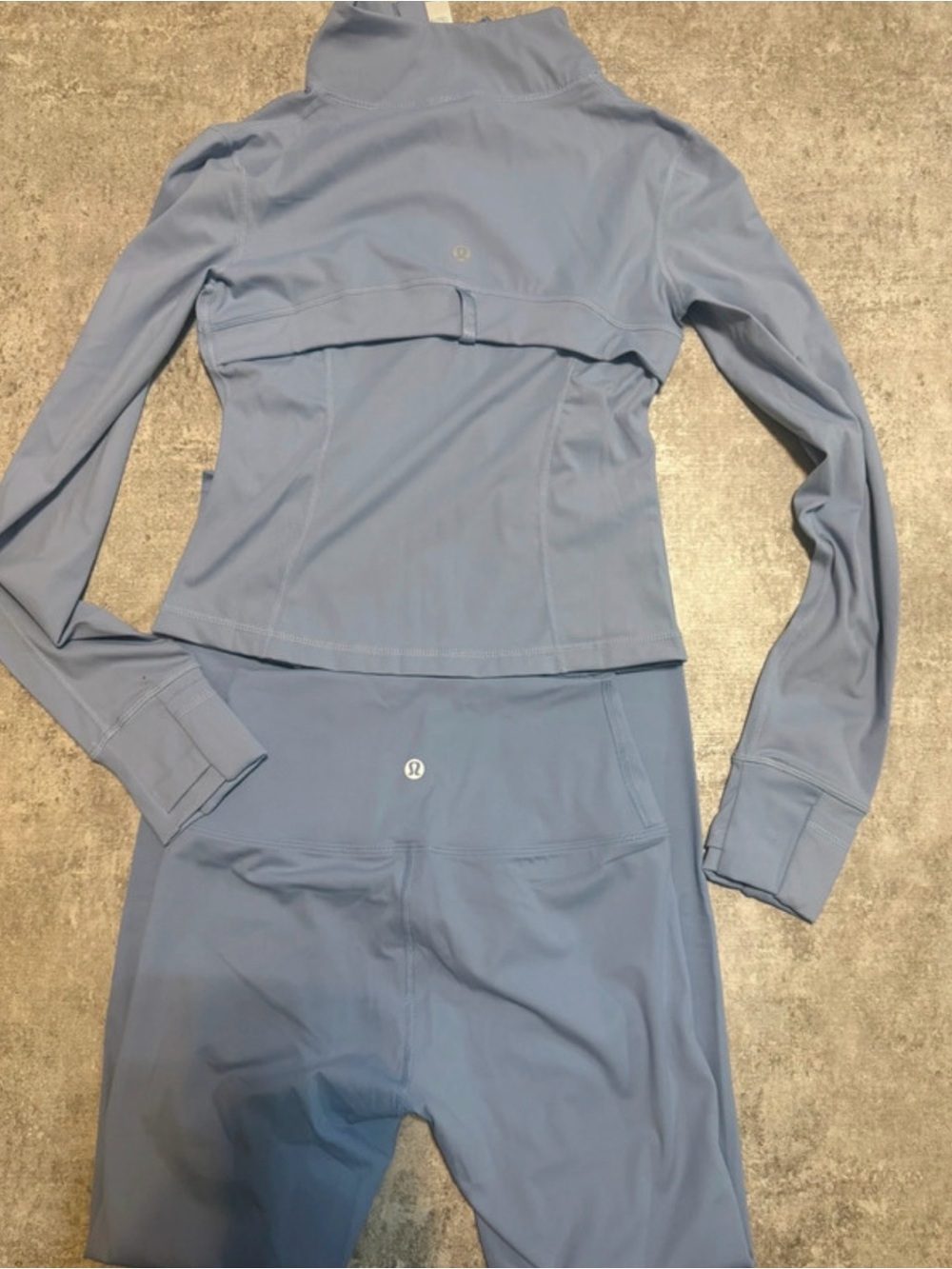 lululemon athletica Light Blue Long Sleeve Jacket & Leggings Set